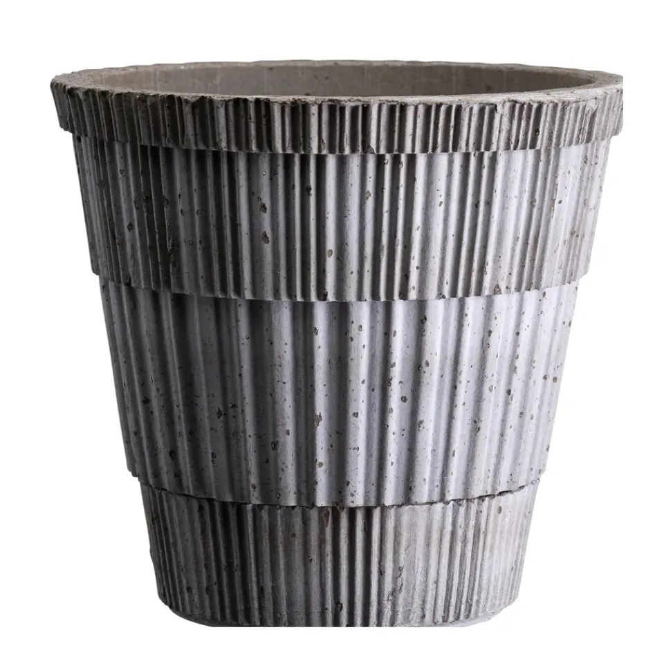 Bergs Potter Atlas raw pot with saucer, , Ø14 cm Grey Sale