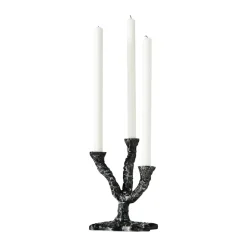 MUUBS Ava candle sticks 22 cm, Antique grey Silver-colouredGrey Outlet