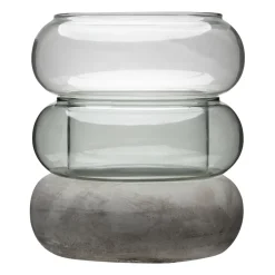 Muurla Bagel vase/lantern 22 cm, Grey New