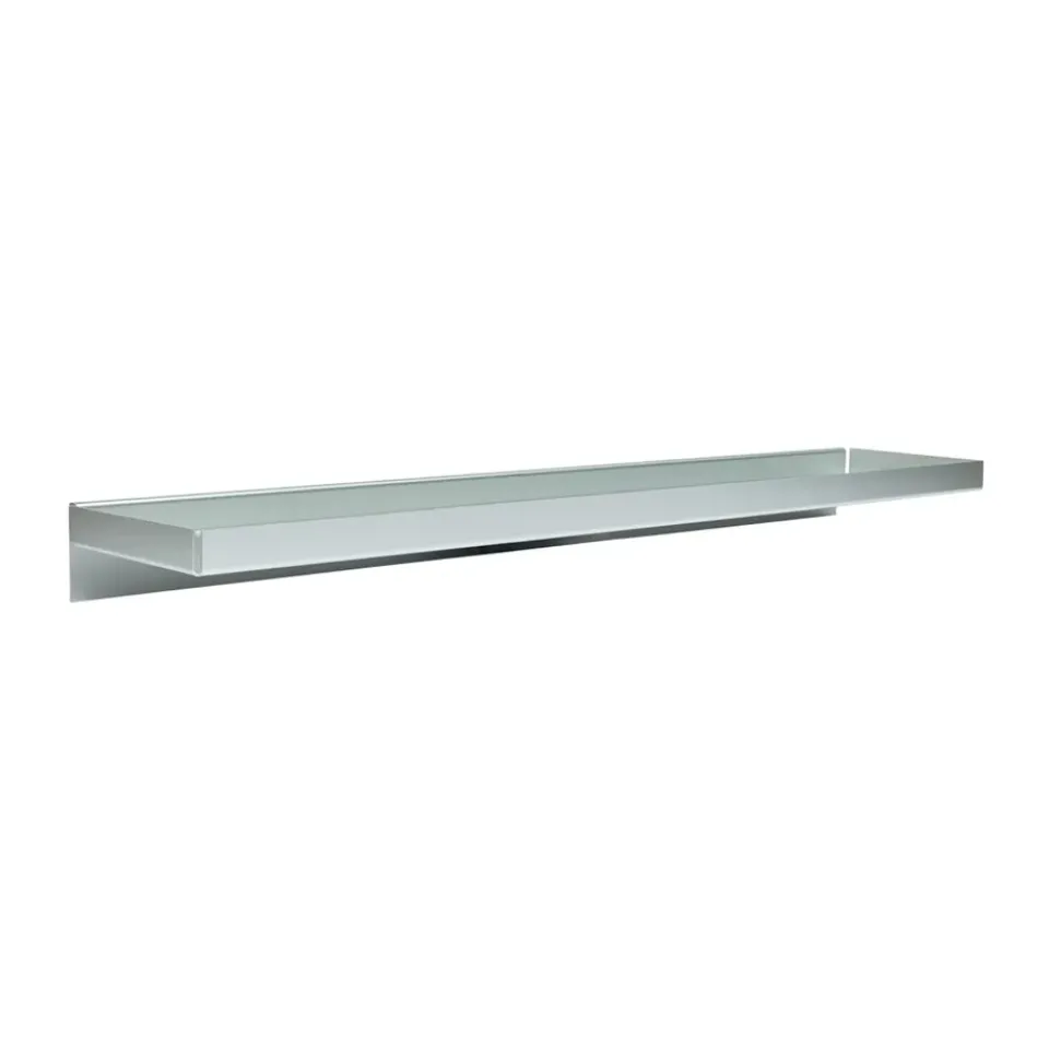 OYOY Bakku wall shelf large 16x80 cm, Aluminium Silver-coloured Clearance