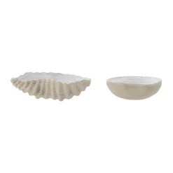 Bloomingville Bakur decorative bowl shell 2 pieces, Beige-Grey BeigeGreyWhite Hot