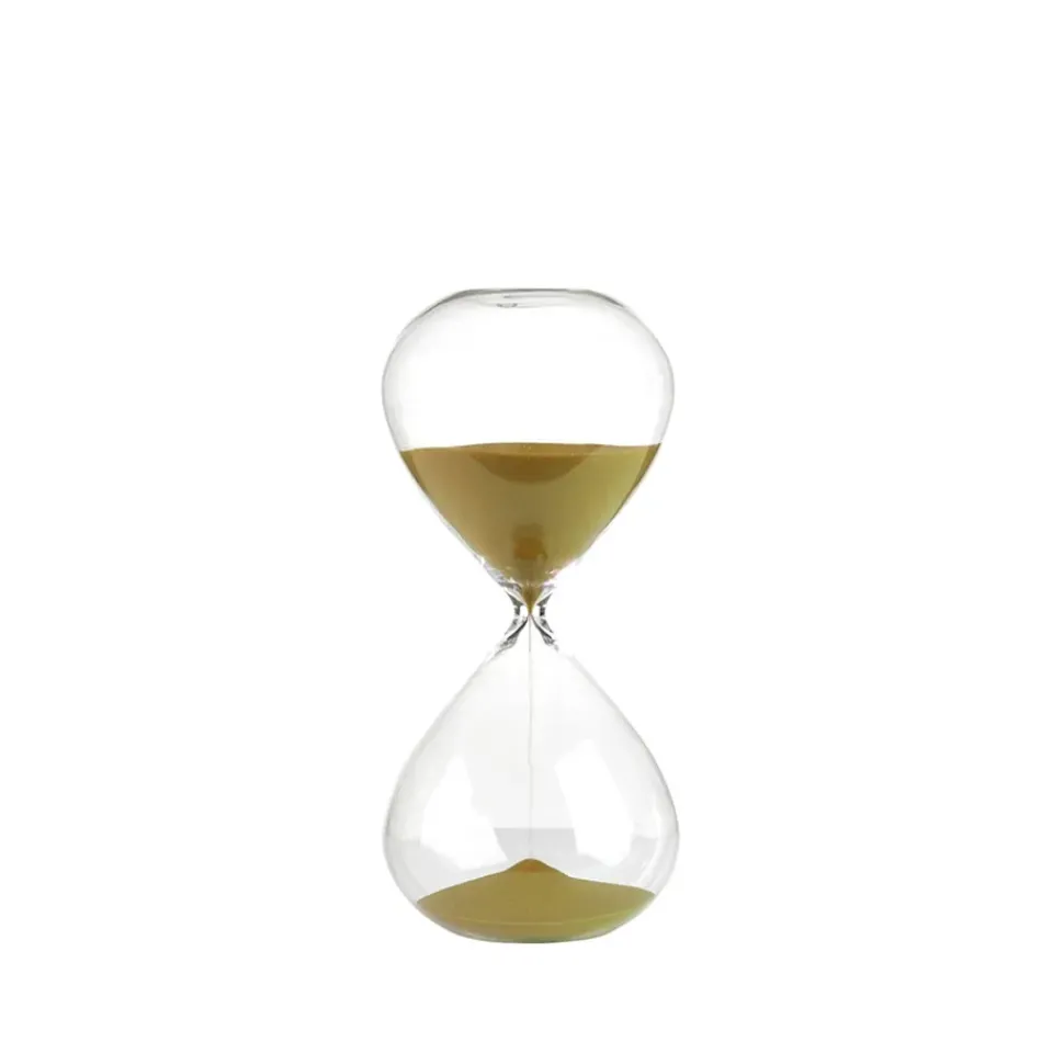POLSPOTTEN Ball hourglass M 30 cm, Gold Gold-colouredTransparent New