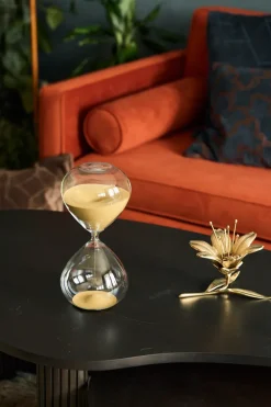 POLSPOTTEN Ball hourglass M 30 cm, Gold Gold-colouredTransparent New