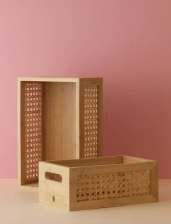 RIG-TIG Bamboo box storage box 15x25 cm, Bamboo Beige New