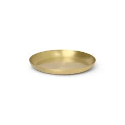 Ferm Living Basho tray Ø9.5 cm, brass Gold-coloured Outlet