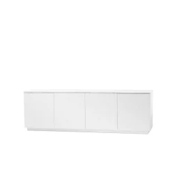 A2 Beam side table, lacquer, base, tabletop in carrara marble White Discount
