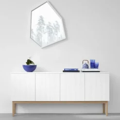 A2 Beam side table, lacquer, base White Hot