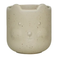 OYOY Bear flower pot, Reactive olive Green New
