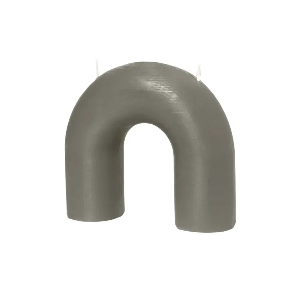 Broste Copenhagen Bend candle 14.5x16.5 cm, fungi Grey Outlet