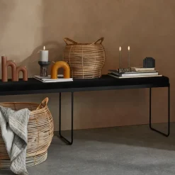 Broste Copenhagen Bend candle 14.5x16.5 cm, honey gold Orange Clearance