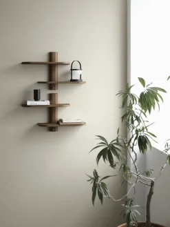 Andersen Furniture Bend wall shelf, Smoked Oiled Oak, 50x18x40 cm Brown Sale