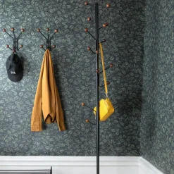 Maze Bill Floor clothes hanger, Black-dark brown BrownBlack New