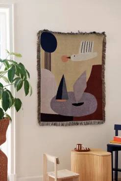 Ferm Living Bird boned throw, 80x110 cm Beige New