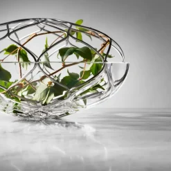 Orrefors Bloom vase Ø 23 cm, Ø 23 cm Silver-colouredTransparent Sale