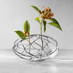 Orrefors Bloom vase Ø 23 cm, Ø 23 cm Silver-colouredTransparent Sale