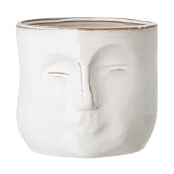 Bloomingville flower pot with face 16.5x18 cm, White Outlet