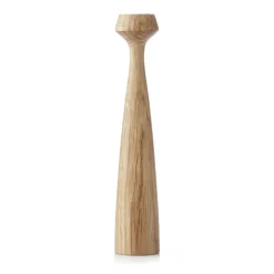 Applicata Blossom Lily candle holder 24.5 cm, Oiled oak Brown Clearance