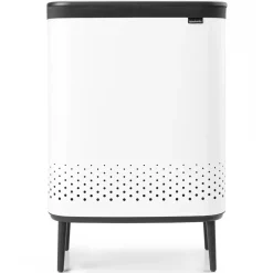 Brabantia Bo laundry basket high 2x45 L, White Hot