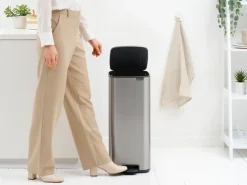 Brabantia Bo pedal bin 30 L, Matte Steel Fingerprint Proof Silver-coloured Online