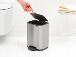 Brabantia Bo pedal bin 4 L, Matte Steel Fingerprint Proof Silver-coloured Online