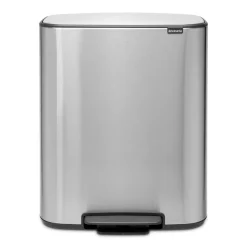 Brabantia Bo pedal bin 60 L, matte steel Silver-coloured Clearance