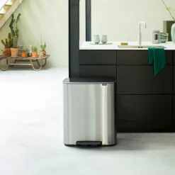 Brabantia Bo pedal bin 60 L, matte steel Silver-coloured Clearance