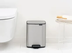 Brabantia Bo pedal bin 7 L, Matte Steel Fingerprint Proof Silver-coloured Hot
