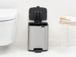 Brabantia Bo pedal bin 7 L, Matte Steel Fingerprint Proof Silver-coloured Hot