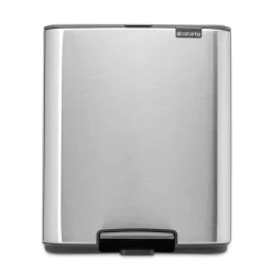 Brabantia Bo pedal bin 12 L, Matte Steel Fingerprint Proof Silver-coloured