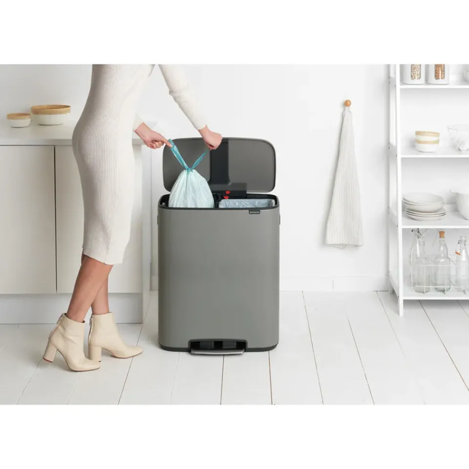 Brabantia Bo pedal bin 2x30 L, Mineral concrete Grey Best