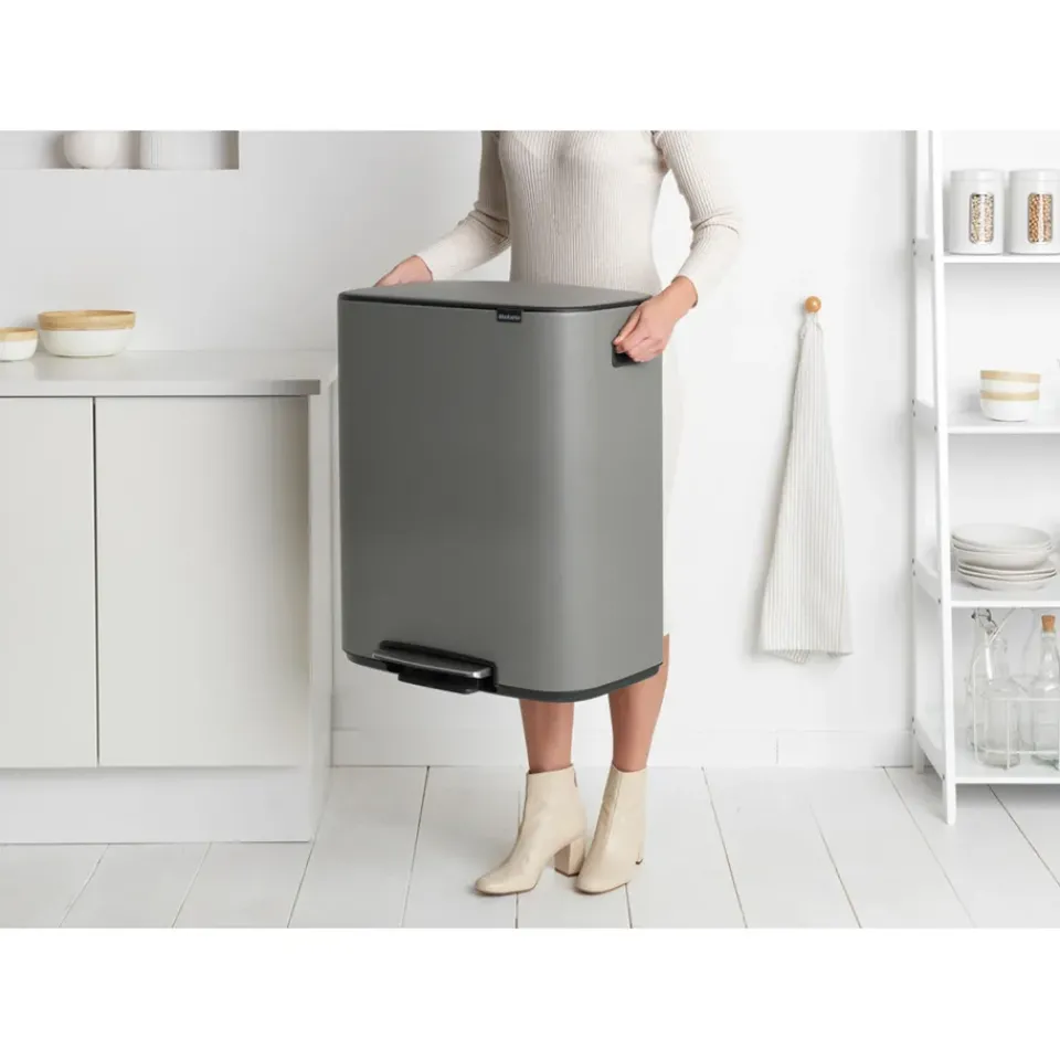 Brabantia Bo pedal bin 2x30 L, Mineral concrete Grey Best