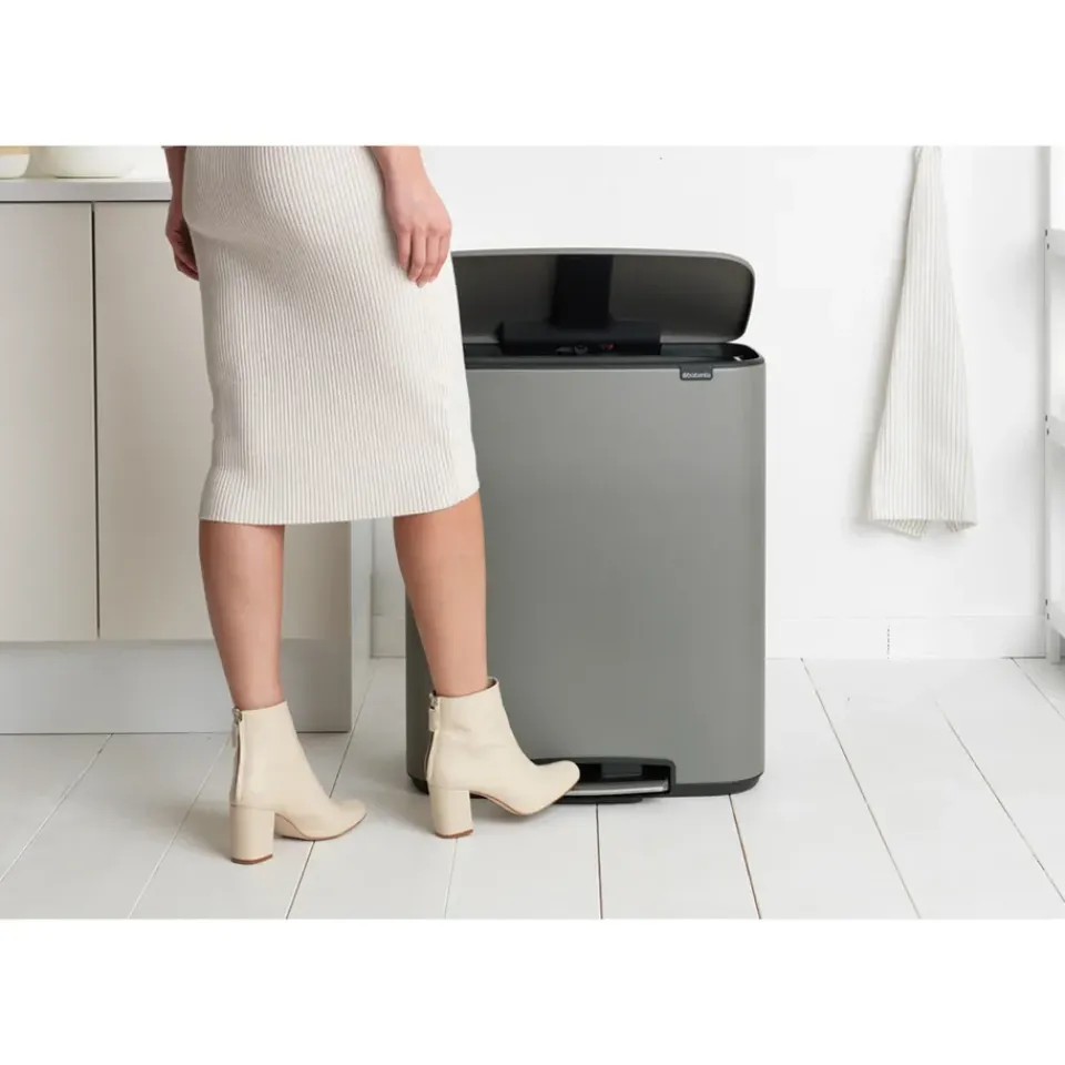Brabantia Bo pedal bin 2x30 L, Mineral concrete Grey Best
