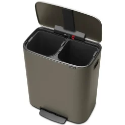 Brabantia Bo pedal bin 2x30 L, Platinum Grey Outlet