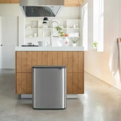 Brabantia Bo touch bin 60 L, Matte brushed steel Silver-coloured New