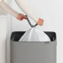 Brabantia Bo touch bin 60 L, Mineral concrete Grey