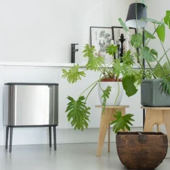 Brabantia Bo touch bin 11+23 litre, matte stainless steel Silver-coloured Discount