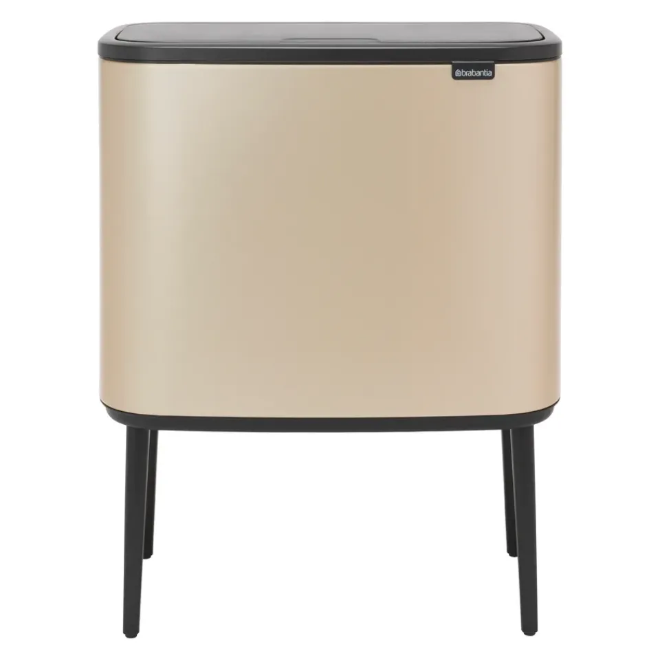 Brabantia Bo touch bin 36 litre, Metallic Gold BeigeBlack Discount