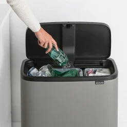 Brabantia Bo touch bin 11+23 litre, Mineral concrete Grey Online