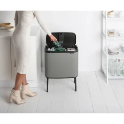 Brabantia Bo touch bin 11+23 litre, Mineral concrete Grey Online
