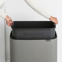 Brabantia Bo touch bin 36 litre, Mineral concrete Grey