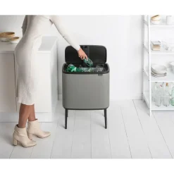 Brabantia Bo touch bin 36 litre, Mineral concrete Grey