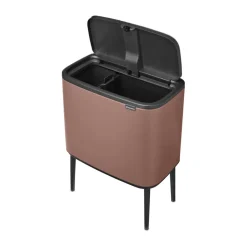 Brabantia Bo touch bin 11+23 litre, Satin taupe Brown Outlet