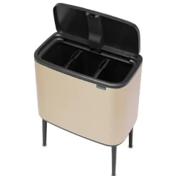 Brabantia Bo touch bin 3 x 11 litre, Metallic Gold Beige Sale