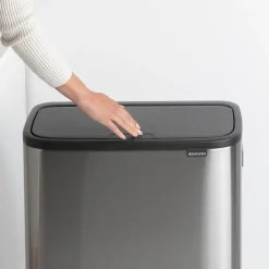 Brabantia Bo touch bin high 60 L, Matte brushed steel Silver-coloured Outlet