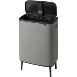 Brabantia Bo touch bin high 60 L, Mineral concrete Grey New