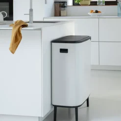 Brabantia Bo touch bin high 60 L, White Best