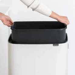 Brabantia Bo touch bin high 60 L, White Best