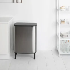 Brabantia Bo touch bin high 2x30 L, matte-brushed steel Silver-coloured Best