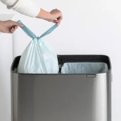 Brabantia Bo touch bin high 2x30 L, matte-brushed steel Silver-coloured Best