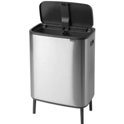 Brabantia Bo touch bin high 2x30 L, matte-brushed steel Silver-coloured Best